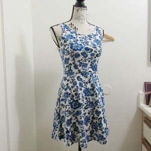 H&M FORAL TANK SKATERDRESS